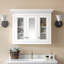 35" Bathroom Medicine Cabinet With Mirror, 5 Closed & Adjustable Shelves, Bathroom Wall Mounted Storage Cabinet With Glass Doors