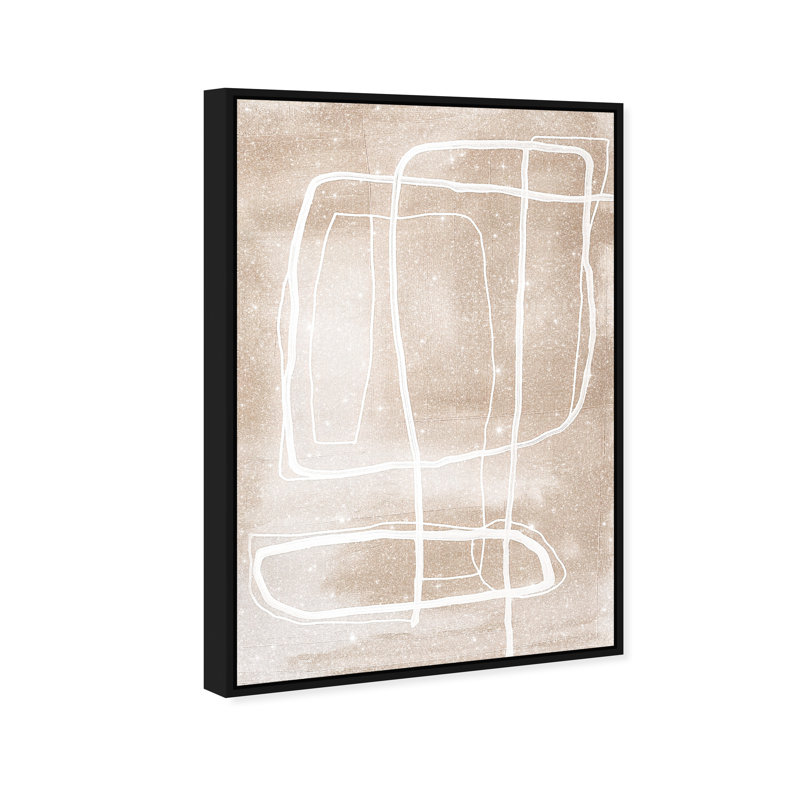 Markings in the Dirt II Canvas Abstract Print by Oliver Gal, Black Frame, 10 x 15, 16"H x 11"W, Black Frame