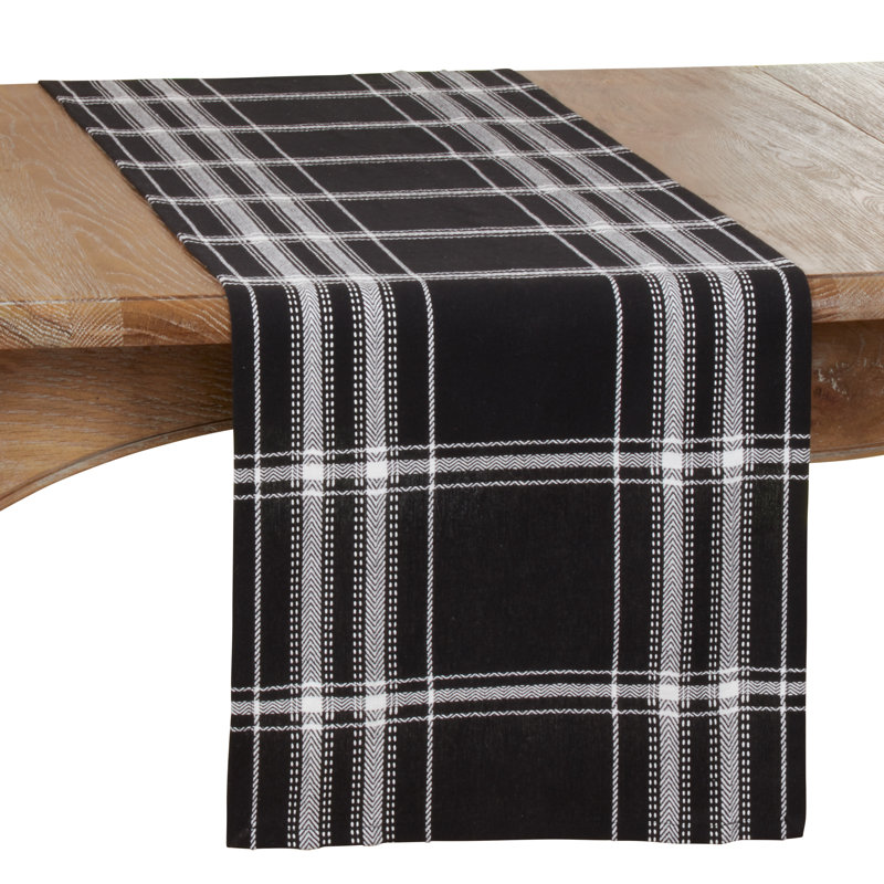Hasana Plaid 100% Cotton Table Runner