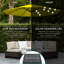 Parasol lumineux solaire à DEL avec ajustement de l'inclinaison 10 pi Shearer, tissu résistant aux rayons UV-228517488