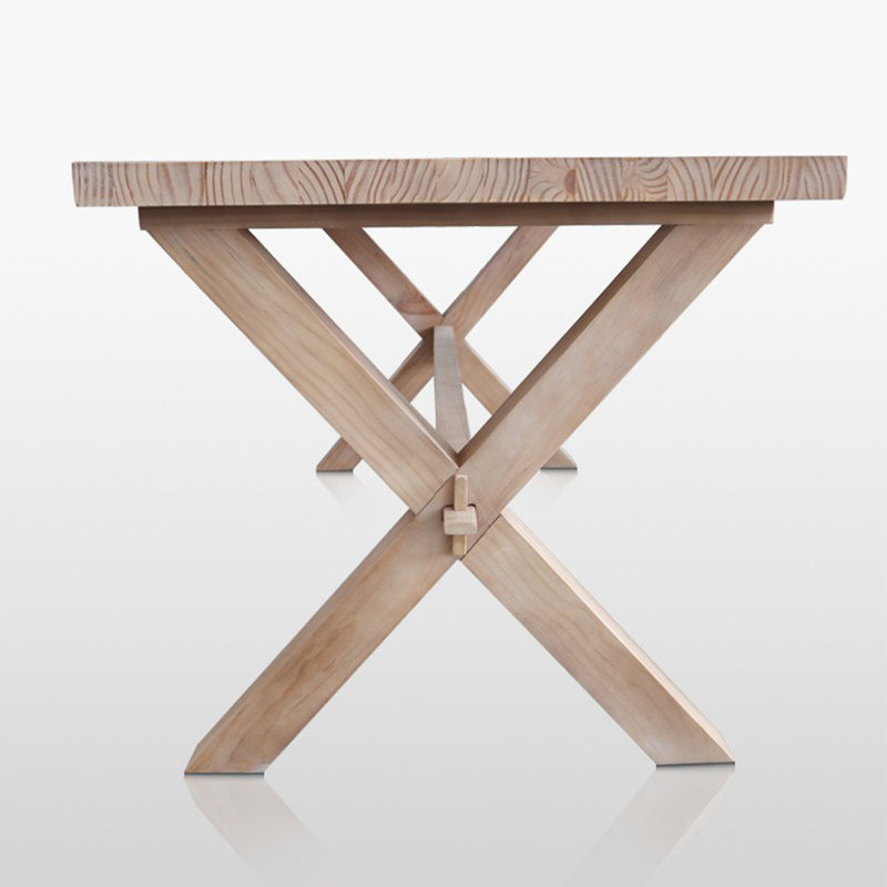 American Style Solid Wood Rectangular Dining Table, 29.5"H x 70.8"L x 31.4"W