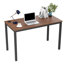 Bureau d'écriture 47 '' Study, poste de travail avec gestion des câbles, bureau d'économie d'espace avec fonctions multiples, bureau de jeu de style industriel moderne, brun rétro-1800255196-1800255171