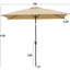 Patio Umbrella Outdoor Parasol without Stand-1952207346-1952207348
