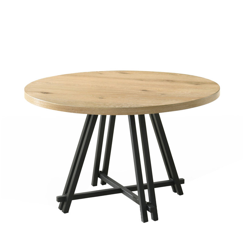 Table de salle à manger ronde 47 po avec base en métal