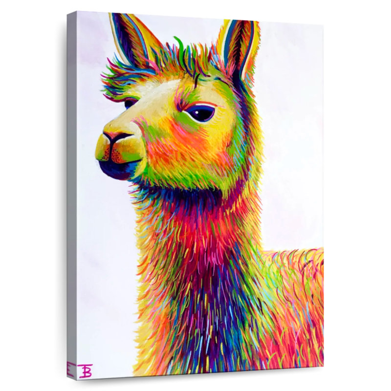Rainbow Llama, 30" H x 20" W