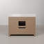 Ensemble de meuble-lavabo simple autoportant 48 po avec plateau en marbre d'ingénierie et lavabo en céramique blanche Belmont-596360112