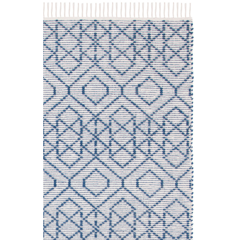 Montauk Hand Loomed Cotton Geometric Rug, Rectangle 4' x 6'