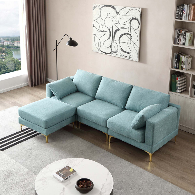 Canapé ADF, Tissu turquoise