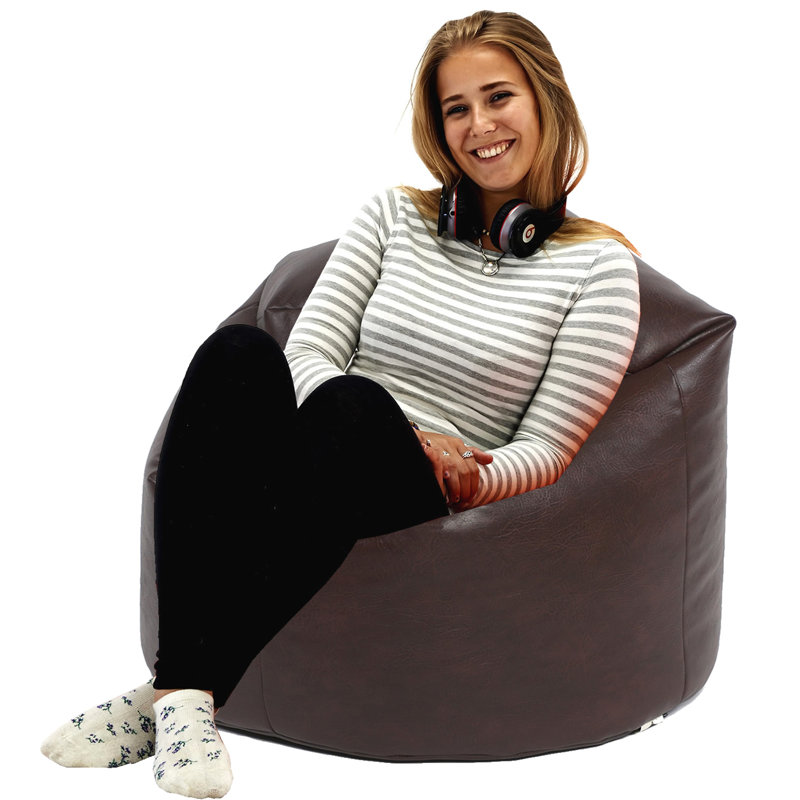 Atherstone Faux Leather Bean Bag Chair, Brown