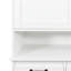 Laundry Hamper Cabinet With Doors - Shelf, Tilt-Out, Multiple Storage, Freestanding, Adjustable, White Adjustable Shelf Doors, Tilt-Out Hamper, White, Easy Maintenance, Freestanding