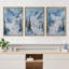 «Snowy Mountain», scène de chambre à coucher rustique, décoration murale, pin, toile, encadrée, œuvre d'art de la chambre principale, 3 pièces-294119341-294119338