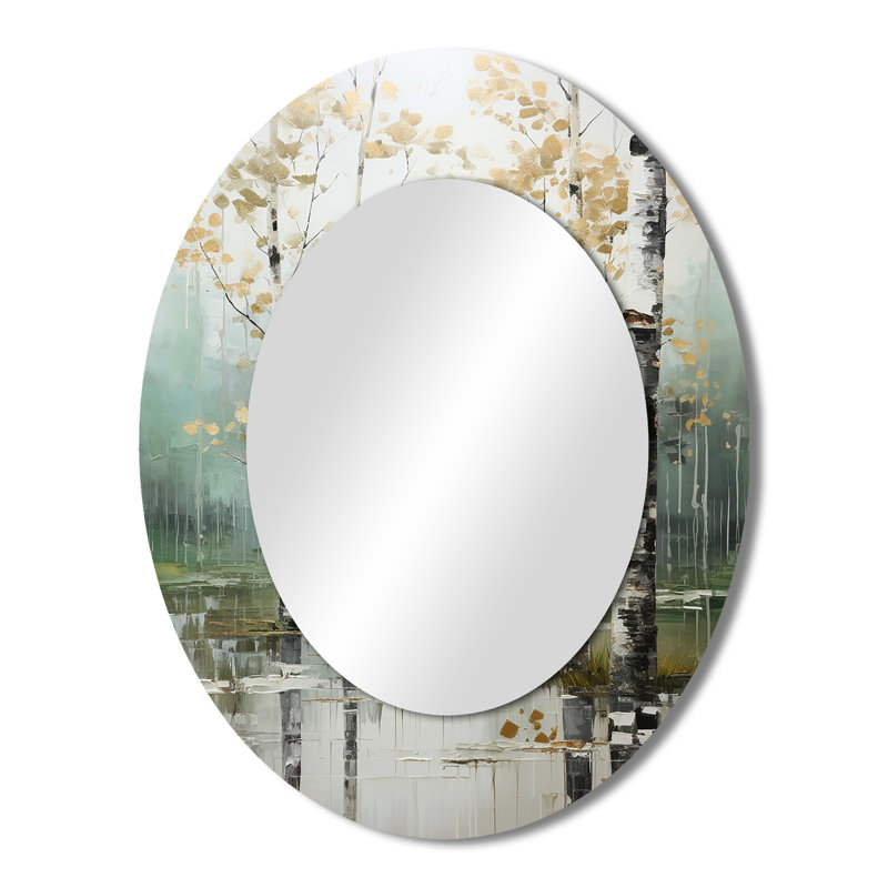 Miroir mural Birch Woods Ethereal Elegance IV - Traditional, 43 po x 33 po