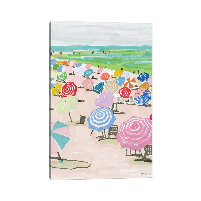 «Beach Days I» par - Toile tendue, H 18 po x l 12 po x P 1,5 po