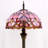 Tiffany Floor Lamp Pink Purple Baroque Stained Glass Standing Reading Light 16x16x64 Inches Antique Pole Corner Lamp Decor Bedroom Living Room Home Office