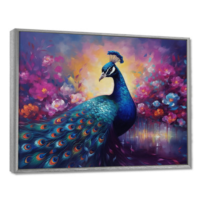 «Vibrant Peacock II» - art mural paon