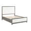 Grand lit plateforme avec rangement, rangement moderne gris