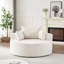 Coussin moelleux en chenille de 55 pouces (140 cm), installation facile, pour salon, garnissage en mousse, chenille simple, aucun assemblage requis, design confortable.