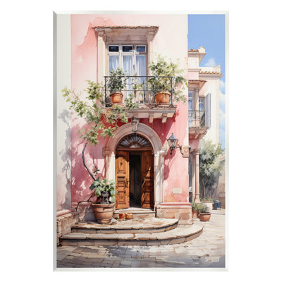 European Building Doorway Canvas Wall Art Design By Rb