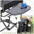 Oversized Folding Director Camping Chair, 1 Pcs Heavy Duty Portable Outdoor Chair with Aluminum Side Table-1370408759