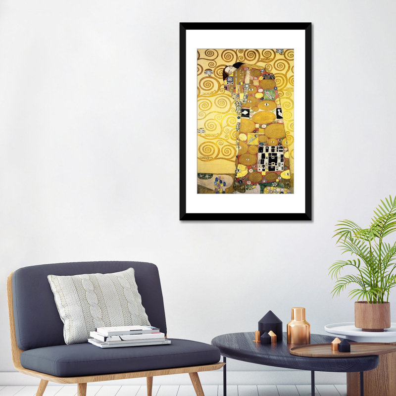 « Stoclet Palace » par Gustav Klimt, reproduction d'art sur toile, H 32 po x l 24 po x P 1 po, Papier d'art encadré noir
