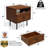  Acacia Savana Solid Wood Nightstand with Storage Drawer and Open Shelf, Wood Bedside Table for Living Room, Bedroom and Small Spaces, Mid-Century Modern Single Drawer Solid Wood Nightstand and Metal Legs, Assembly Tools Included-1982098649