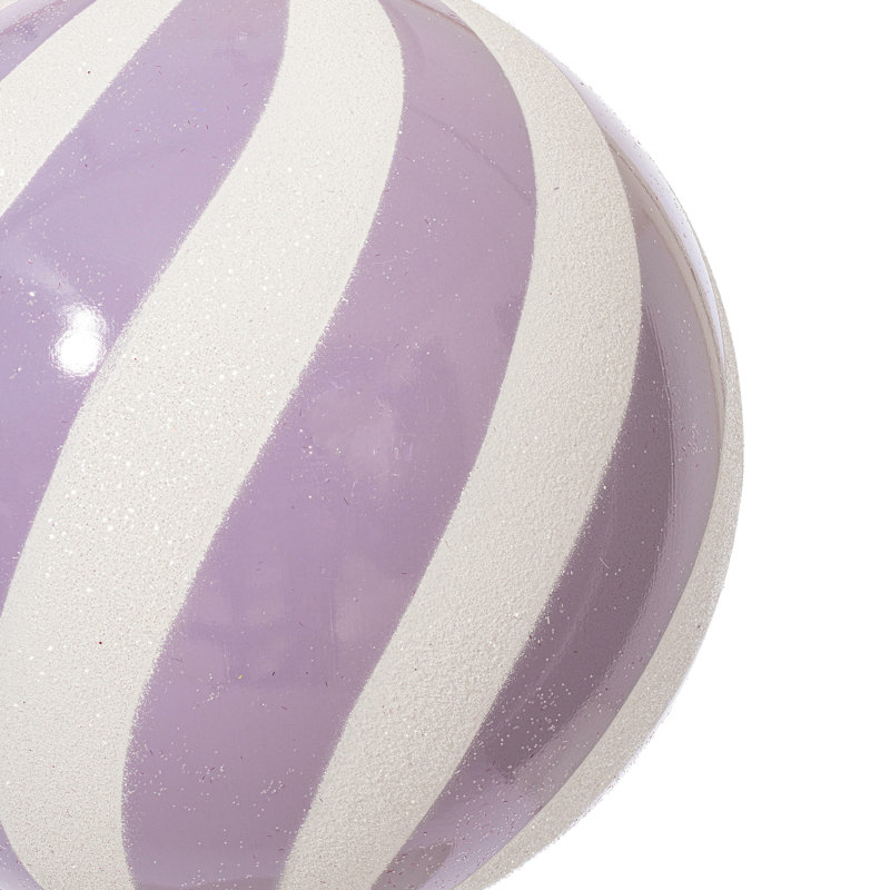 Ornement boule de bonbon, Lavande pastel