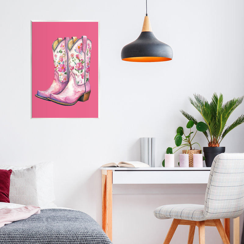 «Glam Cowgirl» sur plaque murale rose, design par lettré et doublé, H 19 po x l 13 po