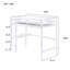 Lit mezzanine simple avec bureau intégré, échelle et barrière de sécurité, blanc, idéal pour les espaces d'étude et de loisirs-118038461