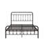 Base de lit plateforme complète en métal avec tête de lit, support de lattes solide, aucun sommier requis