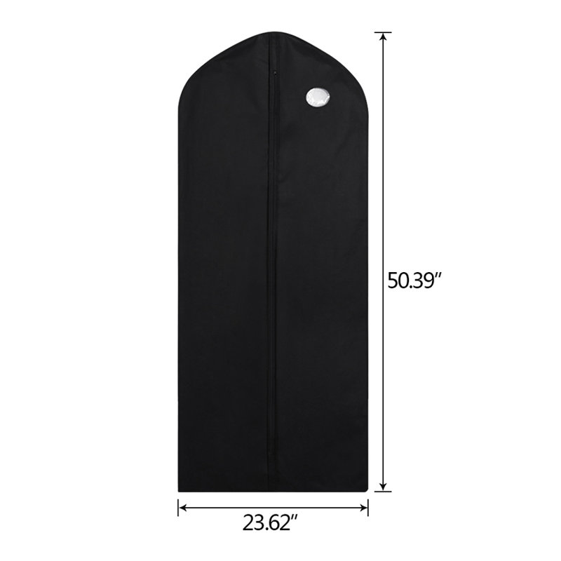 Sac à vêtements Merlino, Noir, H 50,39 po x l 23,62 po x P 0,2 po