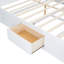 Lit plateforme très grand en bois avec tête de lit multi-rangement, USB et tiroirs-1660841165