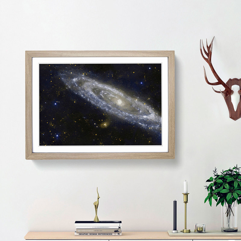 Out of Space Vol.6 in Abstract - Picture Frame Graphic Art Print, 36cm H x 48cm W x 2cm D, Oak Framed