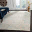 Rectangle Centennial Floral Hand-Knotted Wool/Viscose Area Rug in Silver/Light Blue-878596419