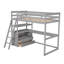 Lit mezzanine avec bureau et tablettes-199264176