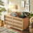 Modern Rattan Woven Solid Wood Accent Chest