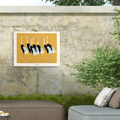 Grue de la Couronne rouge bolognaise sur impression sur toile