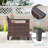 3 Piece Patio Sofa with Ottomans, All-Weather PE Rattan Wicker Sofa-108198337