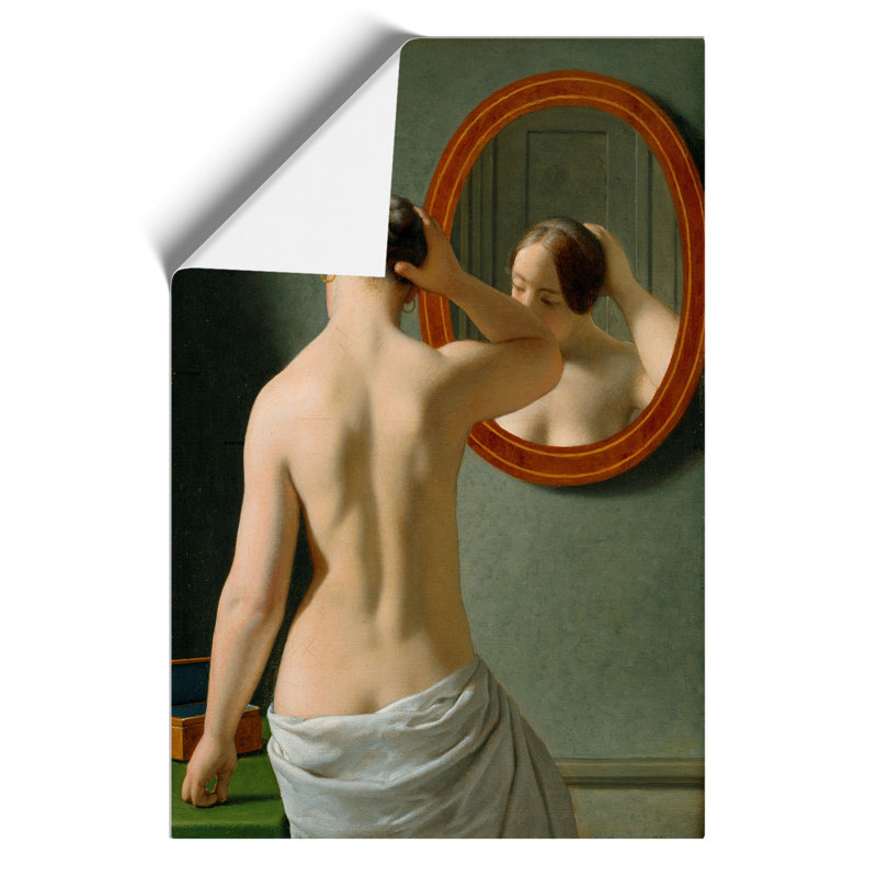 Nude Woman Before the Mirror by Christoffer Wilhelm Eckersberg - Frameless Print, 30cm H x 21cm W x 0.1cm D