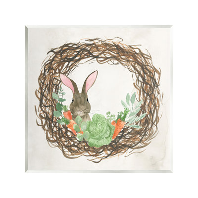 Art mural, couronne de printemps, Pâques par Lucille Price