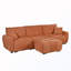 Canapé modulaire rembourré en L avec repose-pieds mobile-129460559
