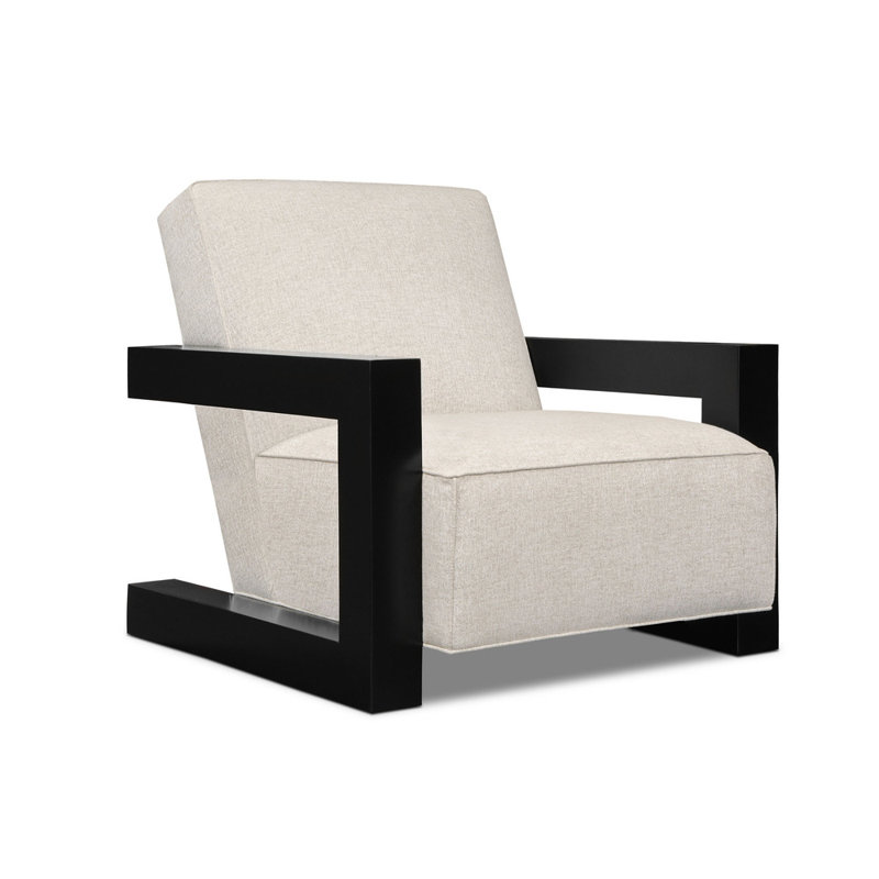 Fauteuil en cuir véritable Lofty, Flocon de neige (doux au toucher), Espresso