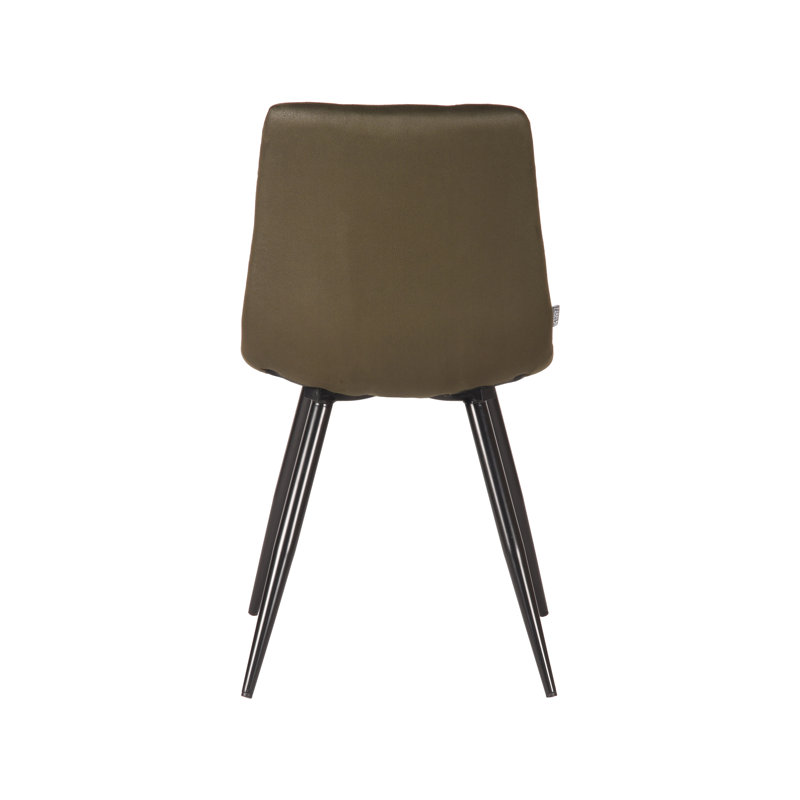 Kareem 50cm H Microfiber / Microsuede Upholstered Side Chair, Army