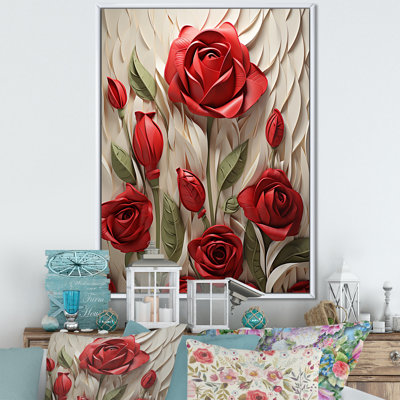 «Red Rose Beauty - Roses», art mural