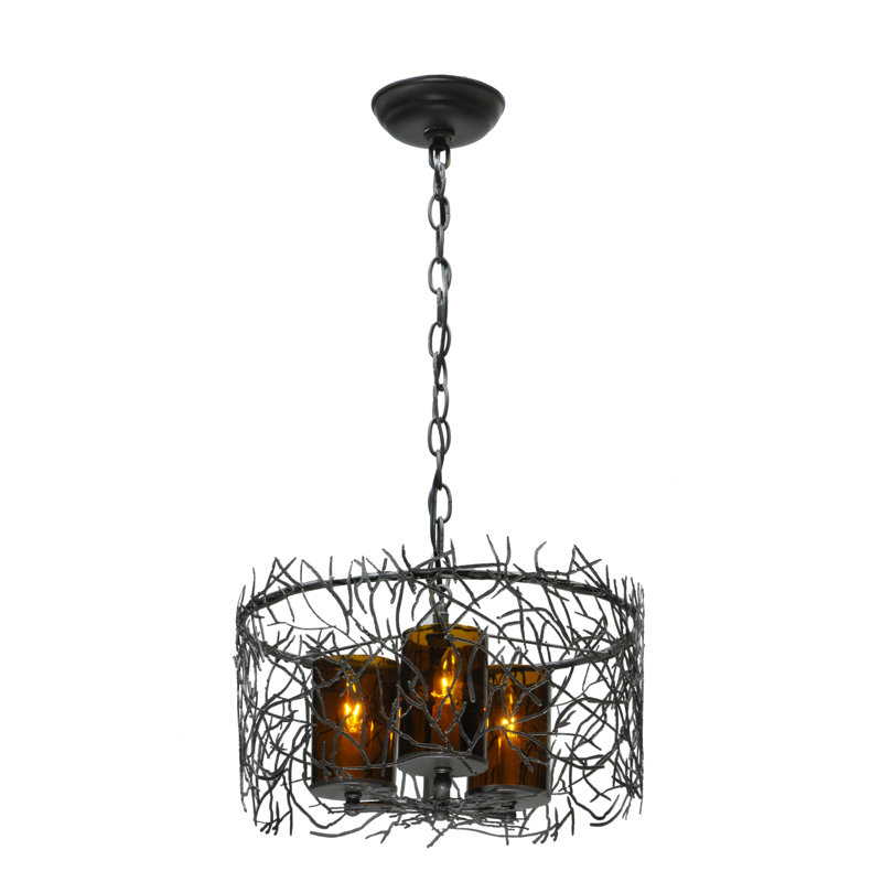 Greenbriar Oak 3 - Light Chandelier