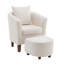 Ebern Designs Helvia Accent Chair and Ottoman Set with Wooden Legs-1248181071