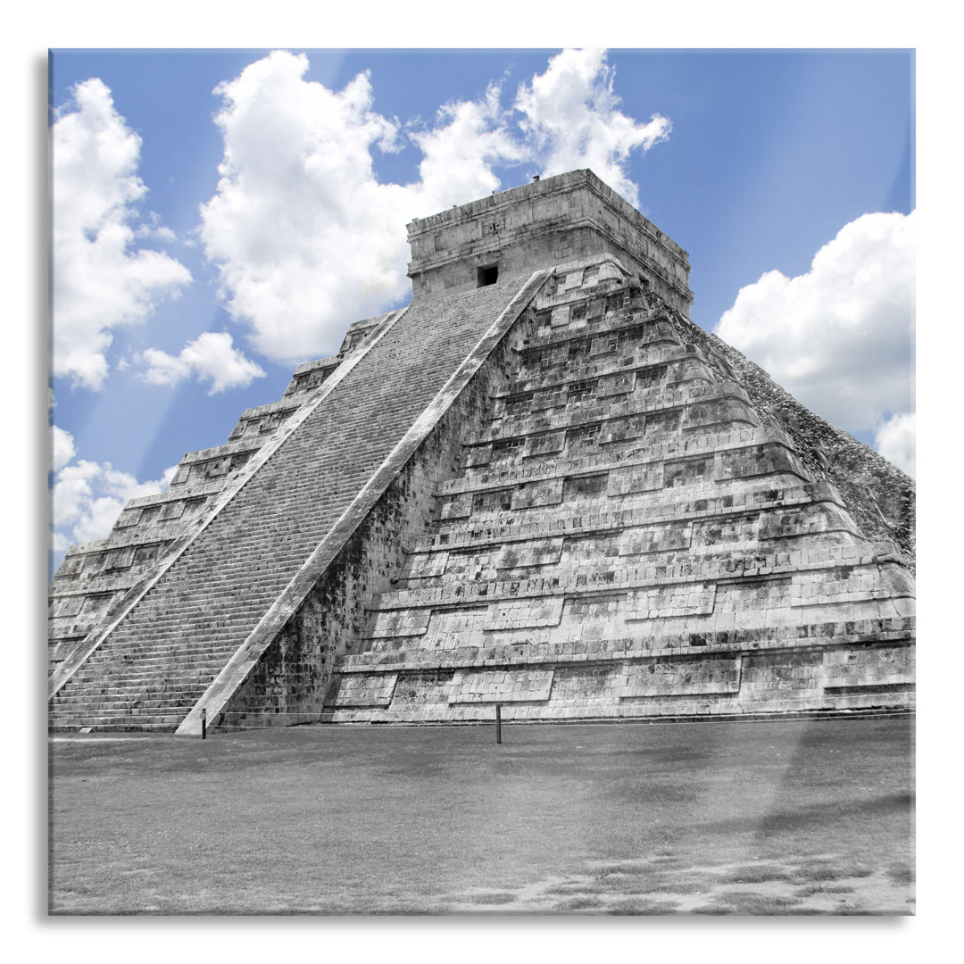 Glasbild Beeindruckende Maya Pyramide