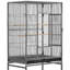136cm Iron Flat Top Floor Bird Cage with Wheels-1401186624