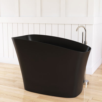 Forma 51'' Japanese Freestanding Tub Solid Surface Deep Soaking Bathtub
