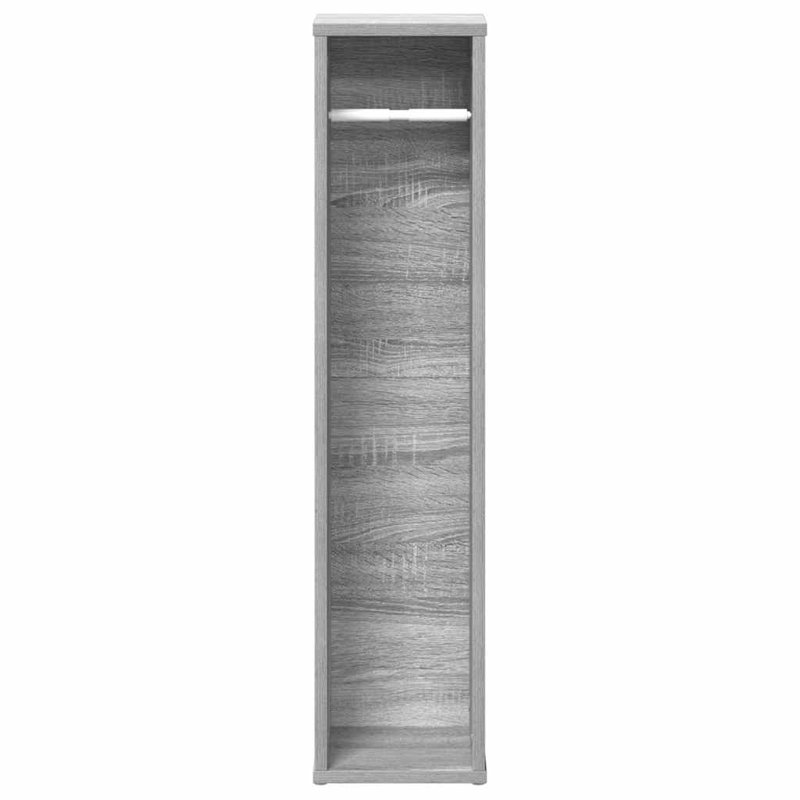 Bathroom Cabinet With Roll Holder 20.5X20x90 Cm, Grey Sonoma