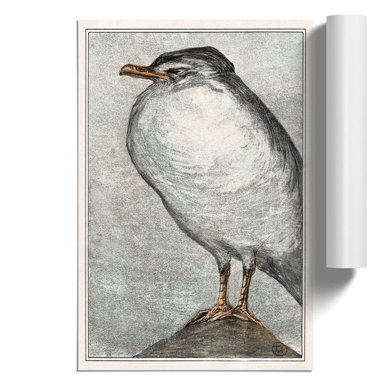 Herring Gull by Theo Van Hoytema - No Frame Painting, 59cm H x 42cm W x 0.1cm D
